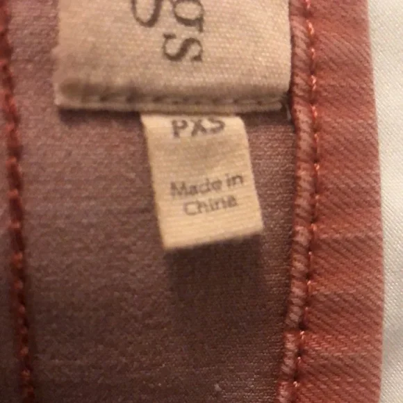 EUC Soft Surroundings Ladies 5 Pocket Pull On Pants Brown / Orange Color - Picture 7 of 8